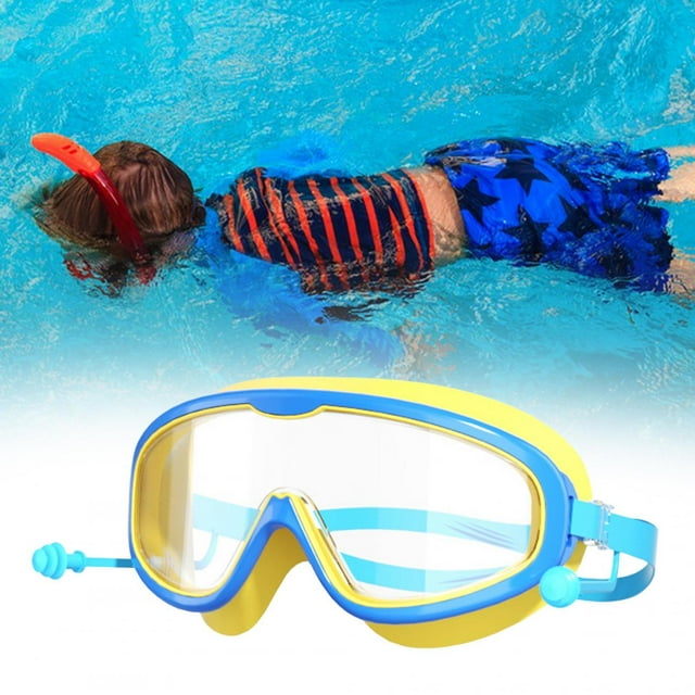Gafas de natación para niños perfecl A prueba de fugas Azul amarillo
