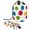 Multicolor 1, variant on PhooArto Travel Cosmetic Bags Barrel Makeup Bag, Multifunctional Toiletry Bucket Bags Round Organizer Storage Pocket, Colorful Stripe Polka Dots
