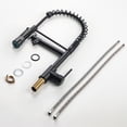 thumbnail image 3 of Commercial Black Kitchen Faucet with Pull Down Sprayer, Single Handle Single Lever Kitchen Sink Faucet, 3 of 6
