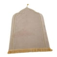 thumbnail image 2 of veasfak Islamic Prayer Rug Home Embossing Soft Worship Kneel Thick Prayer Carpet Mat beige yellow, 2 of 9