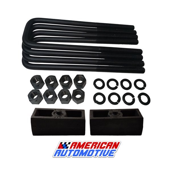 Silverado Sierra 1500 2" Lift Blocks + 12.5" Square Leaf Spring Axle U