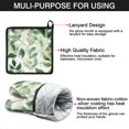 thumbnail image 7 of Green Leaves Modern Art Kitchen Oven Mitt and Pot Holder Sets 4 Pcs for Baking, Cooking and Grilling, Heat Resistant Up To 392 °F, 7 of 7