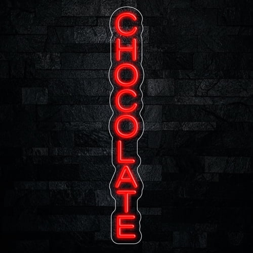 Chocolate Neon LED Sign 4"L x 27"H #33015