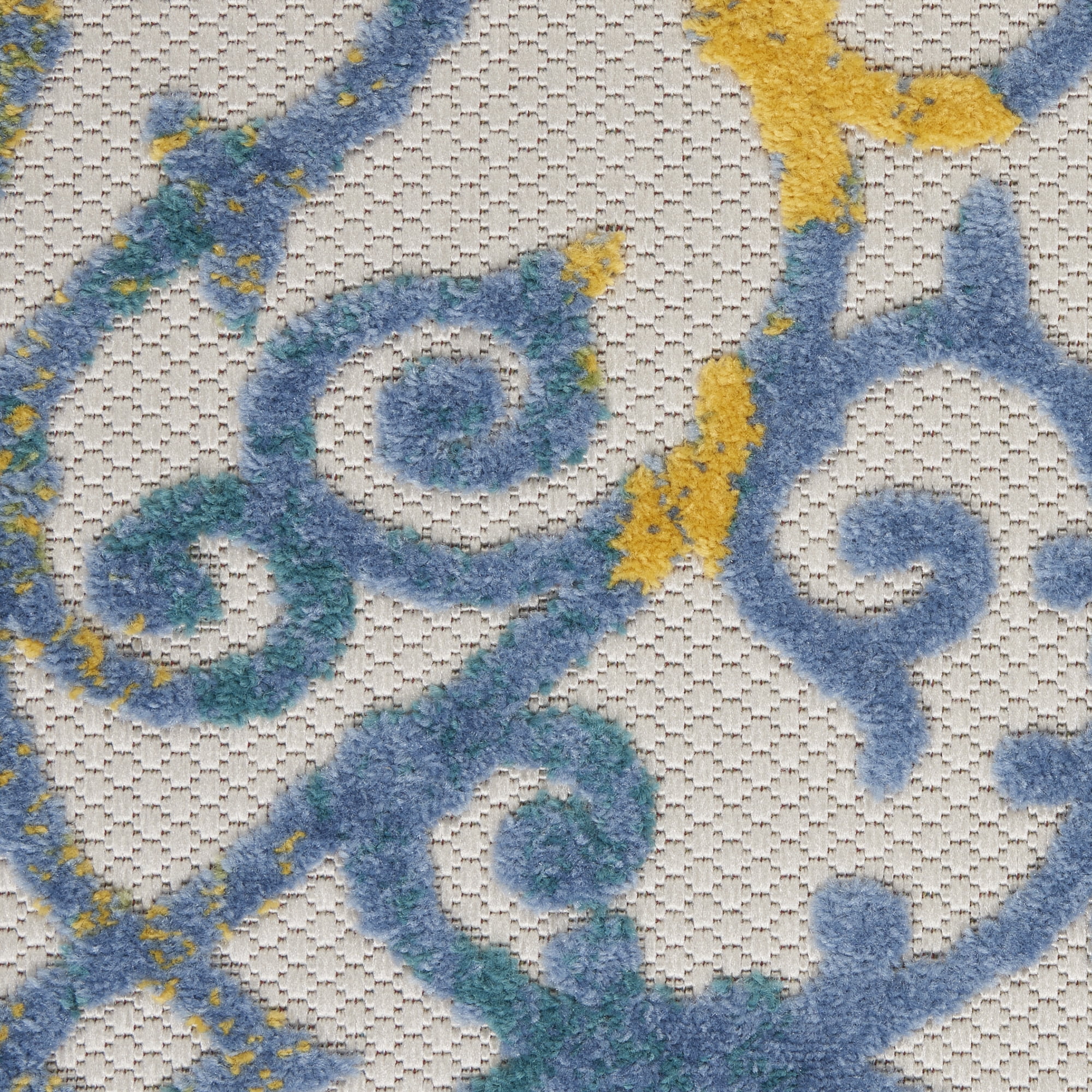 Nourison Aloha 2' x 3' Ivory Blue Outdoor Rug