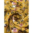 thumbnail image 5 of INSPIRE CHIC Women's Floral Sundress Ruffle Neck Smocked Waist Short Sleeve Dress XS Yellow, 5 of 6
