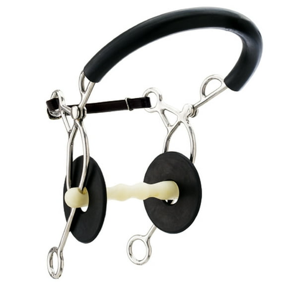 5.5" Happy Mouth Hackamore Mullen Horse Bit With Apple Scented Polymer