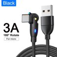 thumbnail image 4 of USB Type C Cable 3A Fast Charging Wire USB-C Charger 180° Data Cable Cord K7D9, 4 of 9