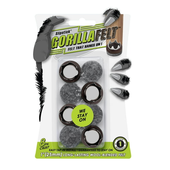 Juego de 8 protectores de suelo para muebles GorillaFelt (fieltro, 25 mm)