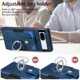 thumbnail image 3 of ELEHOLD Wallet Case for Google Pixel 7A,with Card Holder 360° Rotation Ring Holder Stand Function Shockproof Anti-Scratch Protective Luxury Leather Purse Case,blue, 3 of 8