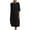 Black, variant on Patlollav Womans Long Dresses Fashion Round Neck Loose Short Sleeve Solid Mid-Calf Dress