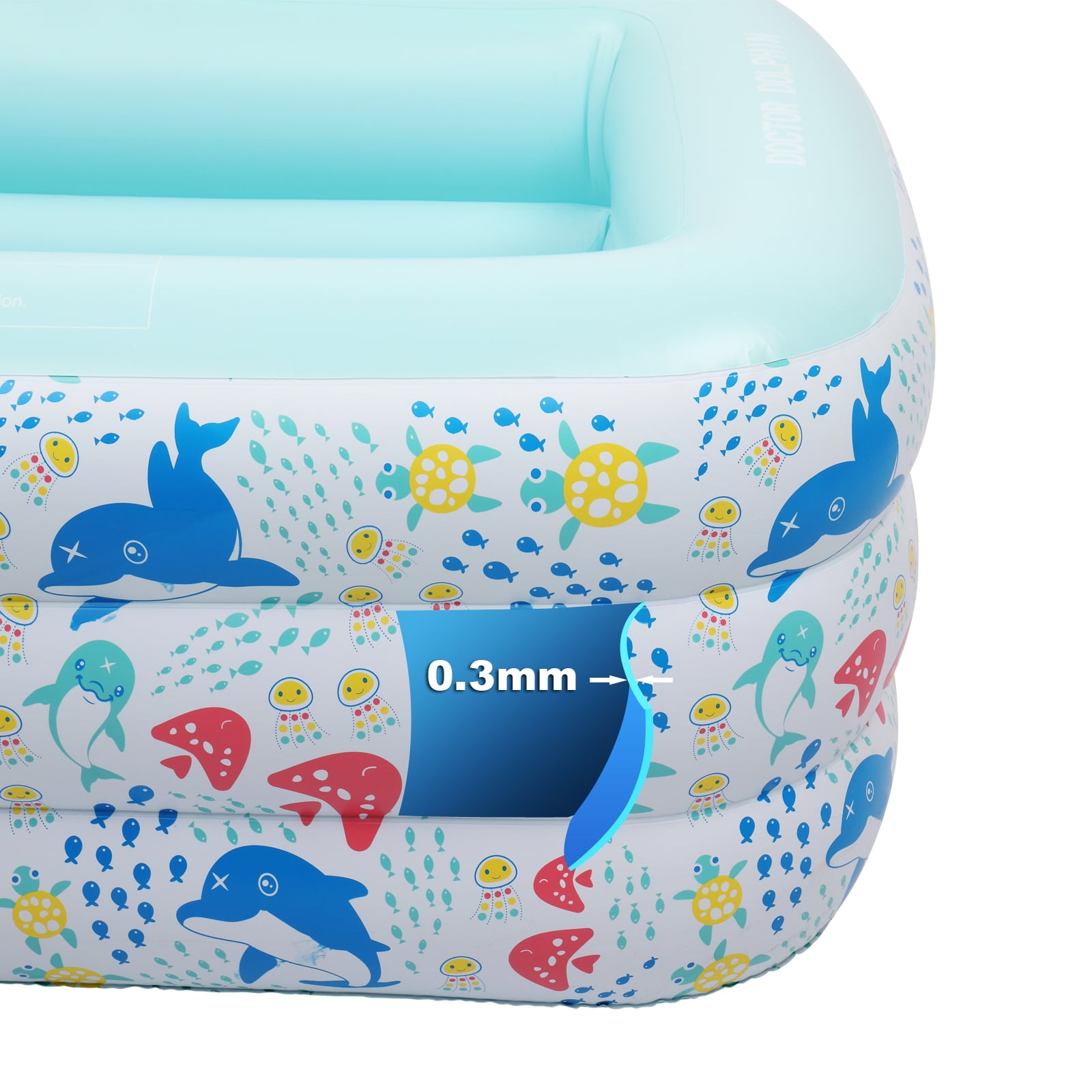 Inflatable Swim Pool for Kids, Thick Wear Backyard Water Pools Party, Dolphin Inflatable Swim Pool for Kids, Thick Wear Backyard Water Pools Party, Dolphin
