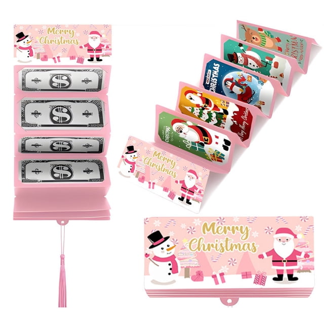 Christmas Red Envelope Money Box with 10 Card Slots - Holiday Gift Storage & Party Surprise Box for Family Gatherings