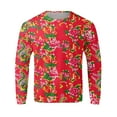 thumbnail image 4 of Wyzesi Sweatshirts Col Rond Hommes Printemps et Automne Grande Fleur Tout Imprimé Manches Longues Col Rond Sans Capuche Tendance Mode, 4 of 4