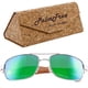 thumbnail image 1 of Gafas Modernas con Marco de Metal Intense Polarized Green Polarizado+UV400 Metal Madera de Cebra, 1 of 1