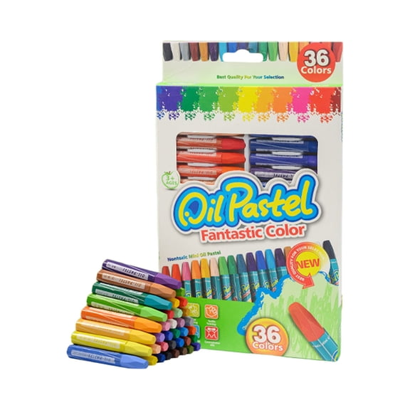 Daiosportswear Toy for Kids Hexagon Oil Pastels Set Smooths Multicolor Drawing Sticks for Creatives Expression