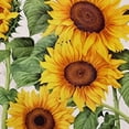 thumbnail image 6 of HAOXIT Yellow Sunflower on Vintage Retro Newspaper Tablecloth Waterproof For Round Tablecloths Washable Polyester Table Cloths, Table Cloth For Buffet Party 46-50, 6 of 8