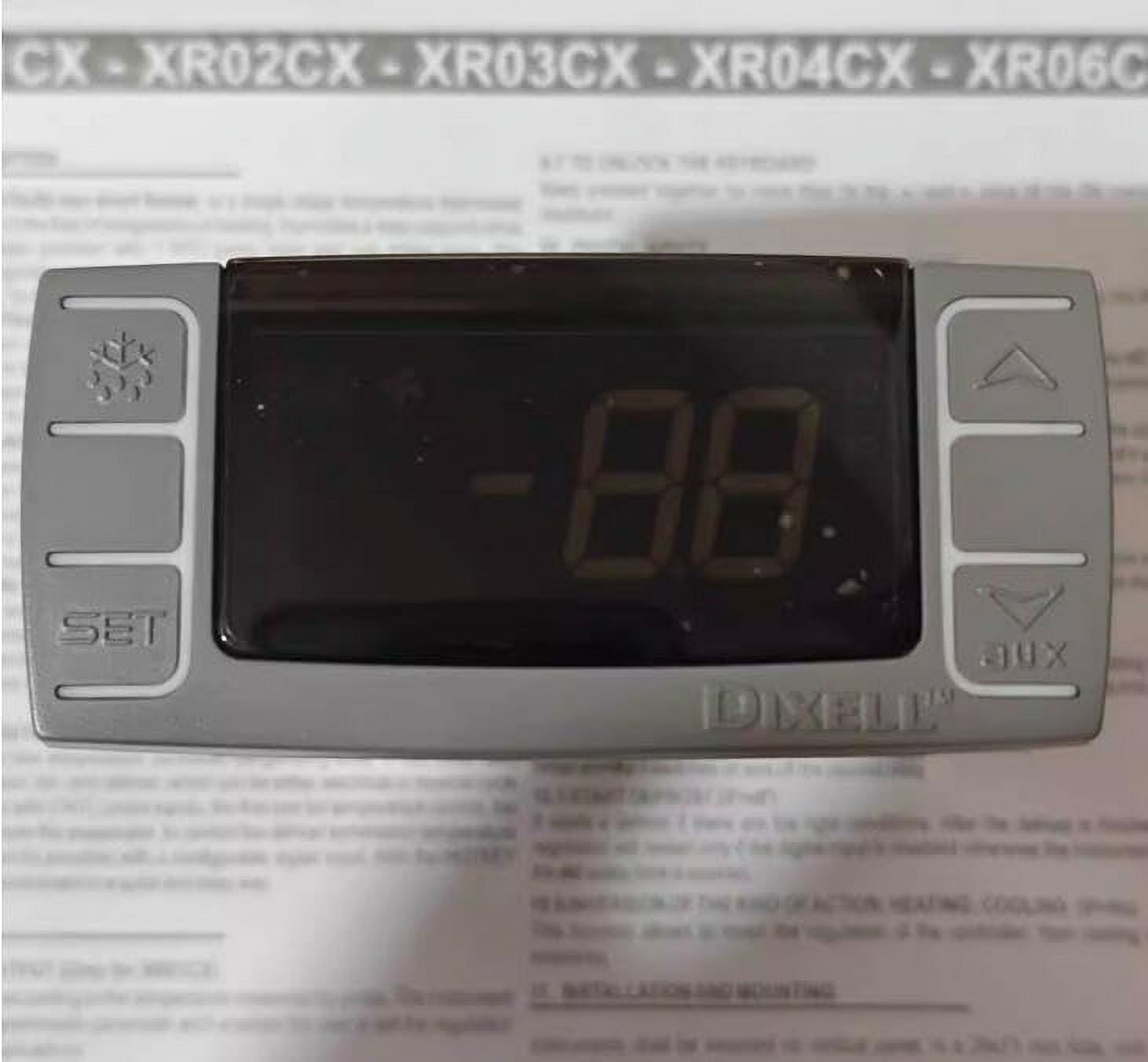Dixell XR06CX-5N0C1 230V/50-60Hz Digital Thermostat Controller Compressor Defrost Fans Adjustable with 2 Pieces Temperature Probe Sensors for Refrigerating Freezers Units