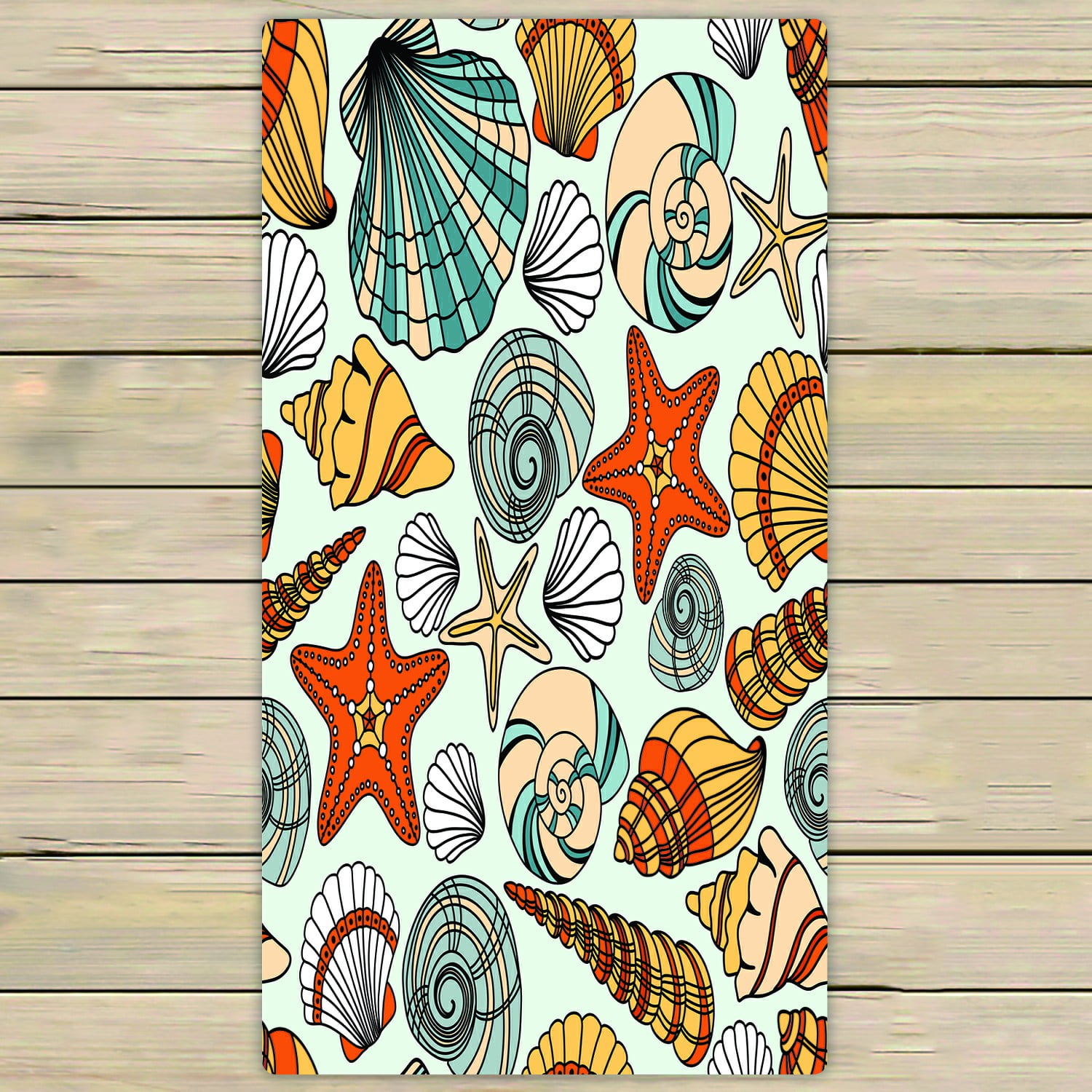 ABPHQTO Elegant Seashells Towels Beach Bath Pool Sprot Travel Hand Spa