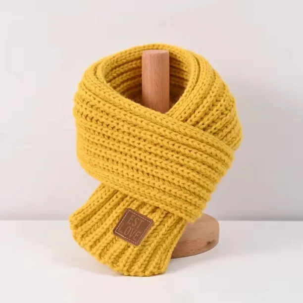 Nuevos niños invierno otoño bufanda de punto mantener caliente colores sólidos del caramelo bebés niñas niños polaina de cuello