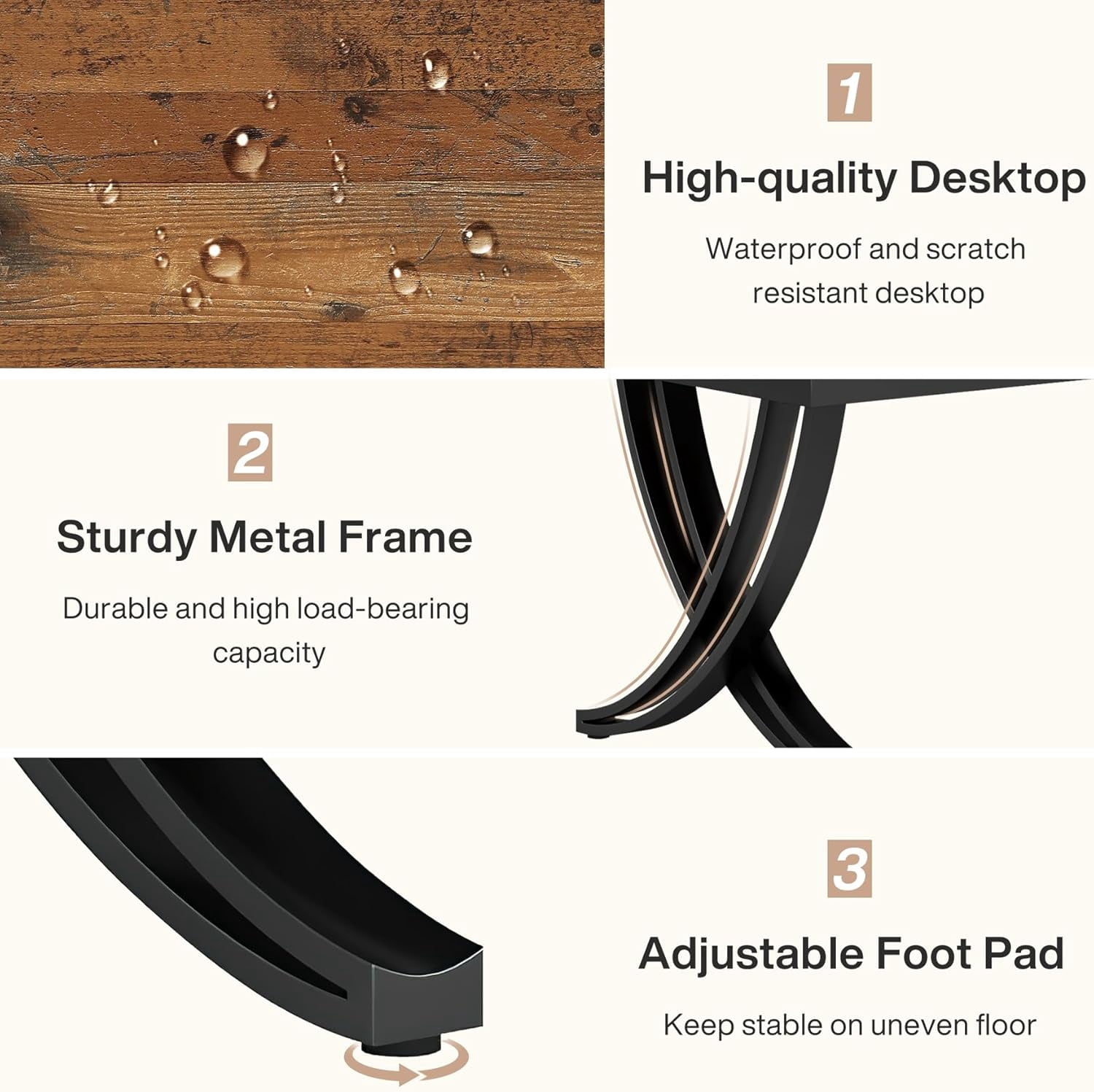 Tribesigns Dining Table for 6-8 People, 78 inch Large Wood Farmhouse Dinner Table with Heavy Duty Metal Legs and Wooden Top (Only Table)