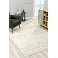 thumbnail image 4 of 2â€™ x 5â€™ Ivory Distressed Ikat Pattern Area Rug, 4 of 15