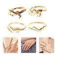 thumbnail image 4 of SHISUYAN 4Pcs Dinosaur Rings Adjustable Open Ring Statement Finger Ring for Women Girls, 4 of 9