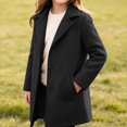 thumbnail image 2 of ITSAME Girls Notched Lapel Wool Blend Coat Single Breasted Mid Length Trench Outerwear with Pockets Size 12, 2 of 9