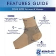 thumbnail image 5 of Kinship Comfort Brands Ankle Compression Brace for Men & Women | Support for Tendonitis, Arch Pain & Heel Spur Relief | Compression Sleeve for Injury Recovery | Toeless Compression Sock | 1 Pair, 5 of 8