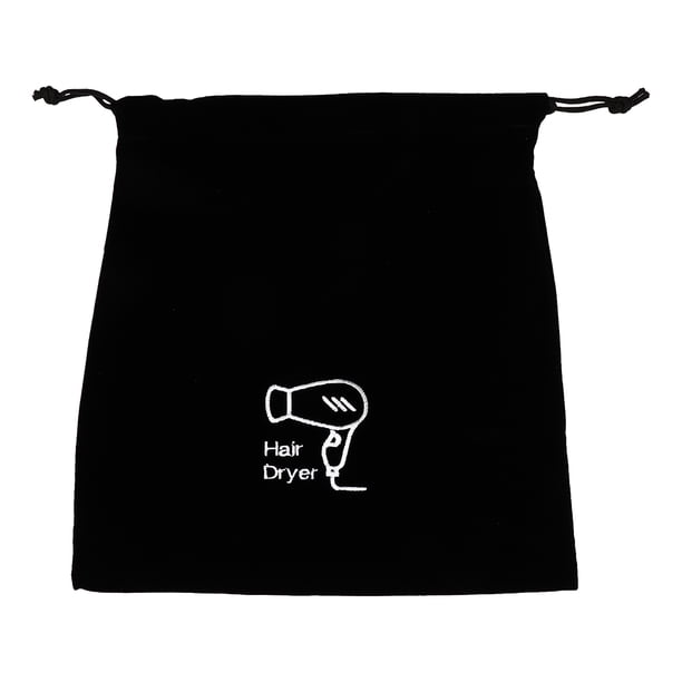 BRIGHTFUFU Bolsa de viaje para secador de pelo, bolsa de viaje para secador de pelo con cordón, bolsa de almacenamiento para rizador de pelo