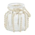thumbnail image 6 of DecMode Clear Glass Decorative Candle Lantern with Rope Handle, 6 of 9