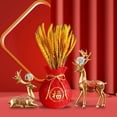thumbnail image 3 of Bolsa Estatua Jarrón Mesa Decorativa Estantería Figuras de Reno de Pie florero rojo, 3 of 9