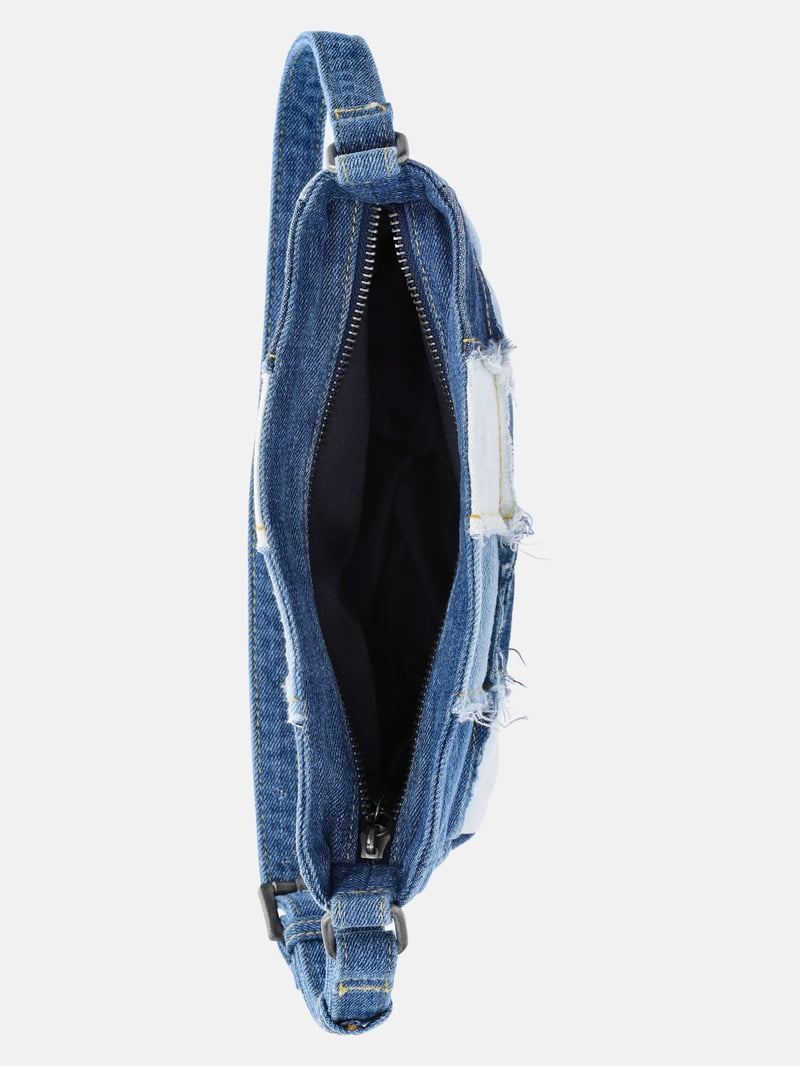 Kacey Lee Women's Denim Shoulder Bag, Denim Patchwork - Walmart.com
