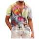 thumbnail image 2 of Summer New Men's Printed Slim Fit Shirt Large Fashion Casual Short Sleeve Shirt MenXL, 2 of 4