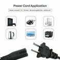 thumbnail image 4 of 5Ft Ac Power Cord Cable For Hisense 50K23Dg 50R6E 50R7080E Tv 2-Prong Wire Lead, 4 of 4