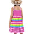 thumbnail image 2 of Uourmeti Girls Dresses Rainbow Floral Summer Sundresses Kids Cute Spaghetti Strap A Line Cami Swing Dress for Girls Princess Birthday Dresses,Size 3-14t, 2 of 6
