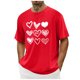 thumbnail image 1 of Ceisia Men's Casual Heart-Printed Short Sleeve Crew Neck Gift T-Shirt, 1 of 5