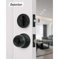 thumbnail image 4 of ( ) Matte Interior Door Knob with Lock for Bedroom/Bathroom Keyless Privacy Door Knobs for Bed/Bath by, 4 of 8