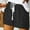 Black, variant on ALLLIST Mid Ladies Shorts Wide-Leg Short Black Polka Dot Elastic Trousers with Pockets Skorts for Woman 98%Cotton,2%Spandex Trousers S