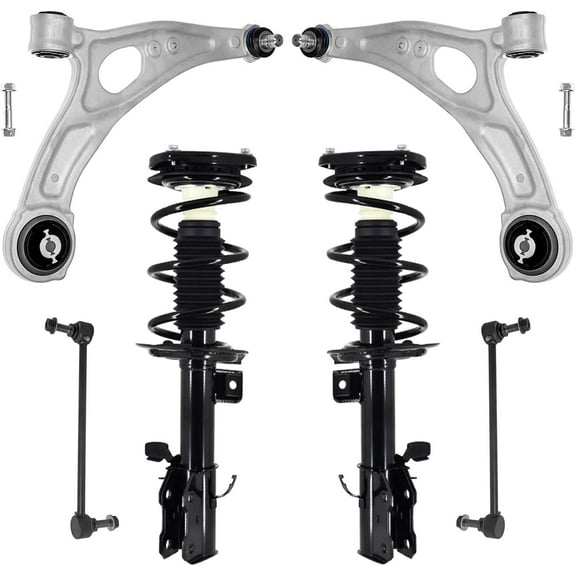 Detroit Axle - AWD Front Struts Suspension Kit for Ford 2020-2022 Escape [1.5L], 2 Struts with Coil Spring Assembly 2 Lower Control Arm with Ball Joints 2 Stabilizer Sway Bars 2021 Replacement