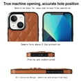 thumbnail image 4 of ELEHOLD for iPhone 13 Mini 5.4 inch 2021 Case, Luxury Rhomboid Quilted PU Leather Soft TPU Bumper 360 Degee Rotatable Metal Finger Ring Holder Kickstand Shockproof Case for iPhone 13 Mini, Brown, 4 of 8