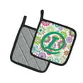 thumbnail image 2 of Caroline's Treasures CJ2011-LPTHD Letter L Flowers Pink Teal Green Initial Pair of Pot Holders, 7.5HX7.5W, multicolor, 2 of 2