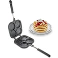 thumbnail image 2 of 5 STAR SUPER DEALS Pancake Pan Maker Nonstick Double Sided w/ 4 Small Decorative Mold Designs for Perfect Eggs, French Toast, Omelette, Flip Jack, and Crepes, 2 of 4