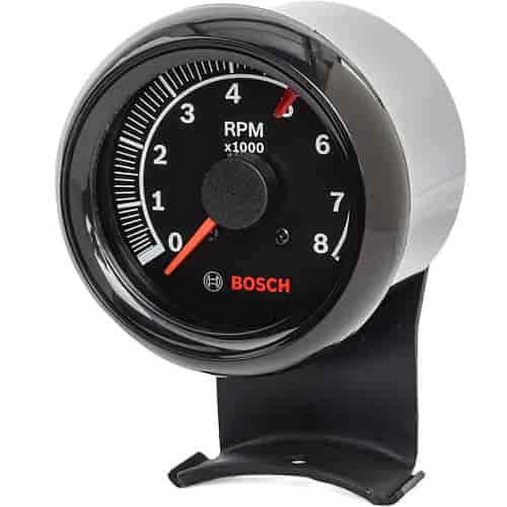 Bosch SP0F000018 Sport II Tachymètre - Cadran Noir, Bague Chrome - 3-3/8 Pouces