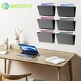 thumbnail image 2 of Organizador de archivos de pared MINDEPOT de acrílico negro con 6 compartimentos, 2 of 8