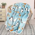 thumbnail image 2 of unique Cat Print Fleece Throw Blanket, Soft Mink Plush Couch Blanket, Fuzzy Fluffy, 2 of 5