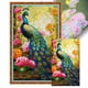thumbnail image 1 of (4170) Hilo Algodón Egipcio Bordado 14CT 2 Hebras Impresión 61*97cm Kit Serie Punto Cruz Pavo Real en La Ventana 86 Colores, 1 of 9