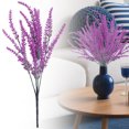 thumbnail image 2 of 1 Bundles Fake Artificial Flowers,Faux Plastic Plants for Home Decor, Outdoors Wedding Kitchen Garden Patio Porch Window Box Office Table Centerpieces Indoor Outdoor Decorations(Purple), 2 of 6