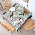 thumbnail image 2 of Husky and Pioneer Flower Square Tablecloth,Waterproof Square Table Cover,Wipeable Spillproof Washable Table Cover for Home Kitchen Party Decor 42"X42"(107x107cm), 2 of 6