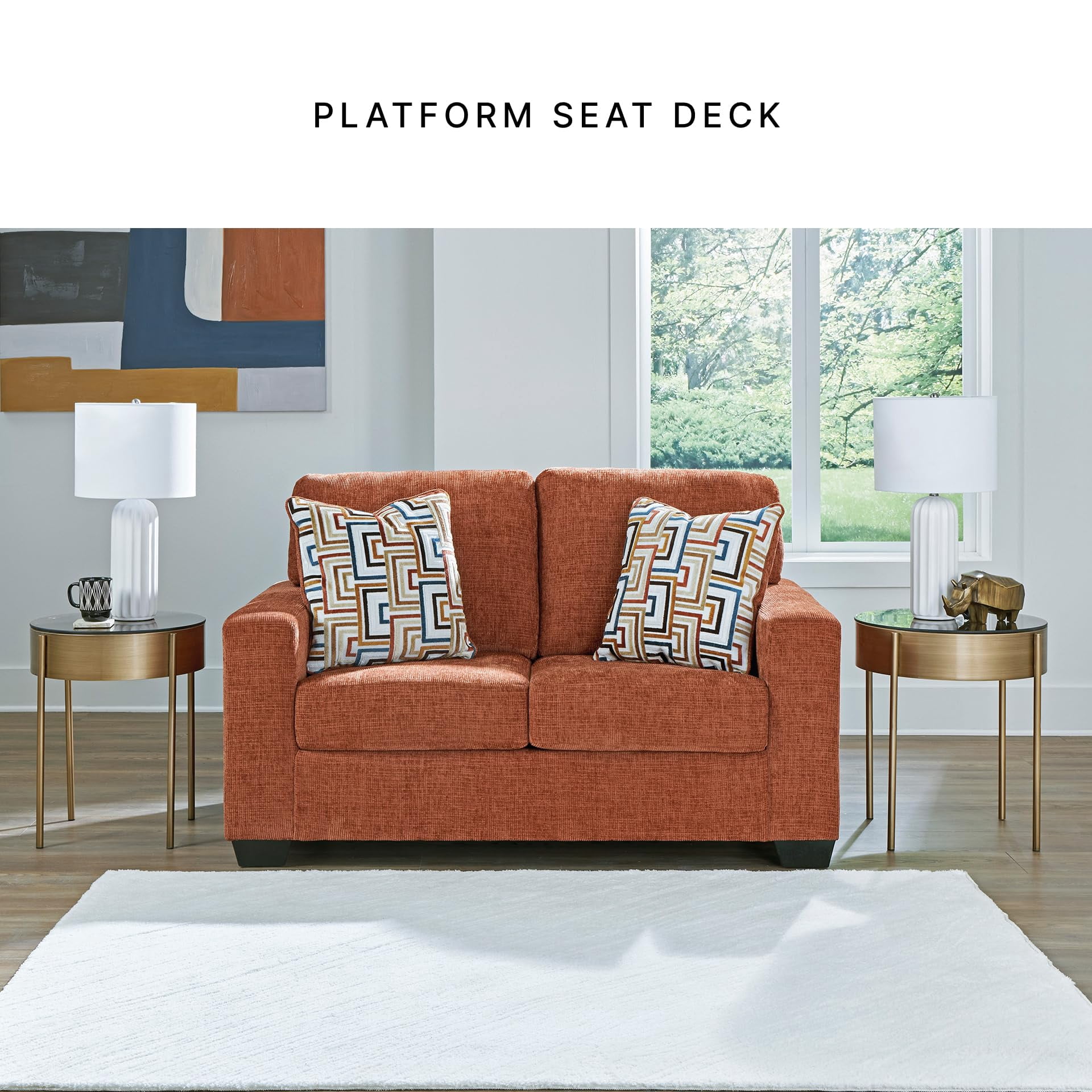 Signature Design by Ashley Furniture Aviemore Orange Loveseat