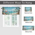 thumbnail image 6 of Pink Flamingo Curtain Valance for Kitchen Tropical Palm Tree Beach Summer Window Valance for Living Room Bedroom, Kitchen Valance Rod Pocket Window Curtain 54 by 18 in, 1 Panel, 6 of 6